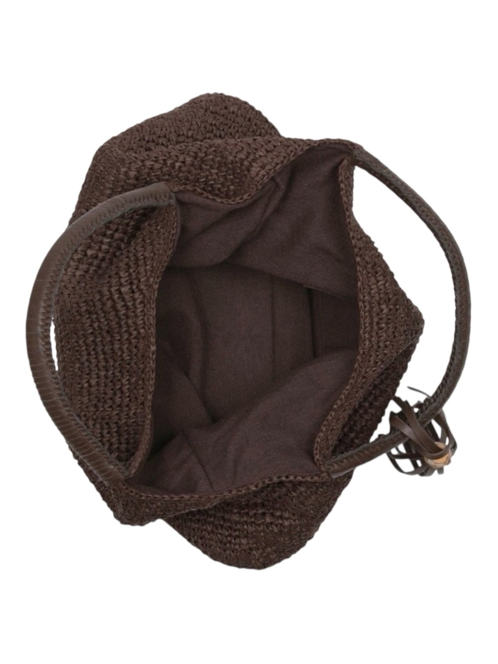 NEW Tommy Bahama Dark Brown Woven Raffia Tote Hobo Handbag - Picture 4 of 16